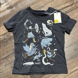 Boden Kids' Black Graphic T-Shirt